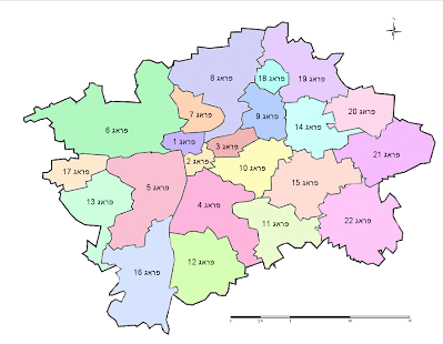 מפת מחוזות פראג